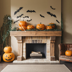 Halloween Wooden Fireplace Mantel For Fall Home Or Living Room