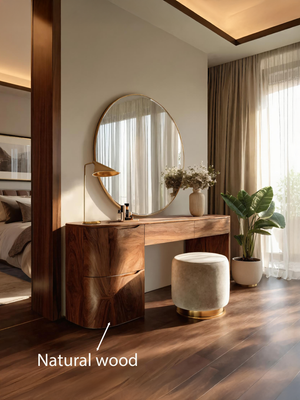 Modern Handmade Vanity Table With Drawers For Bedroom