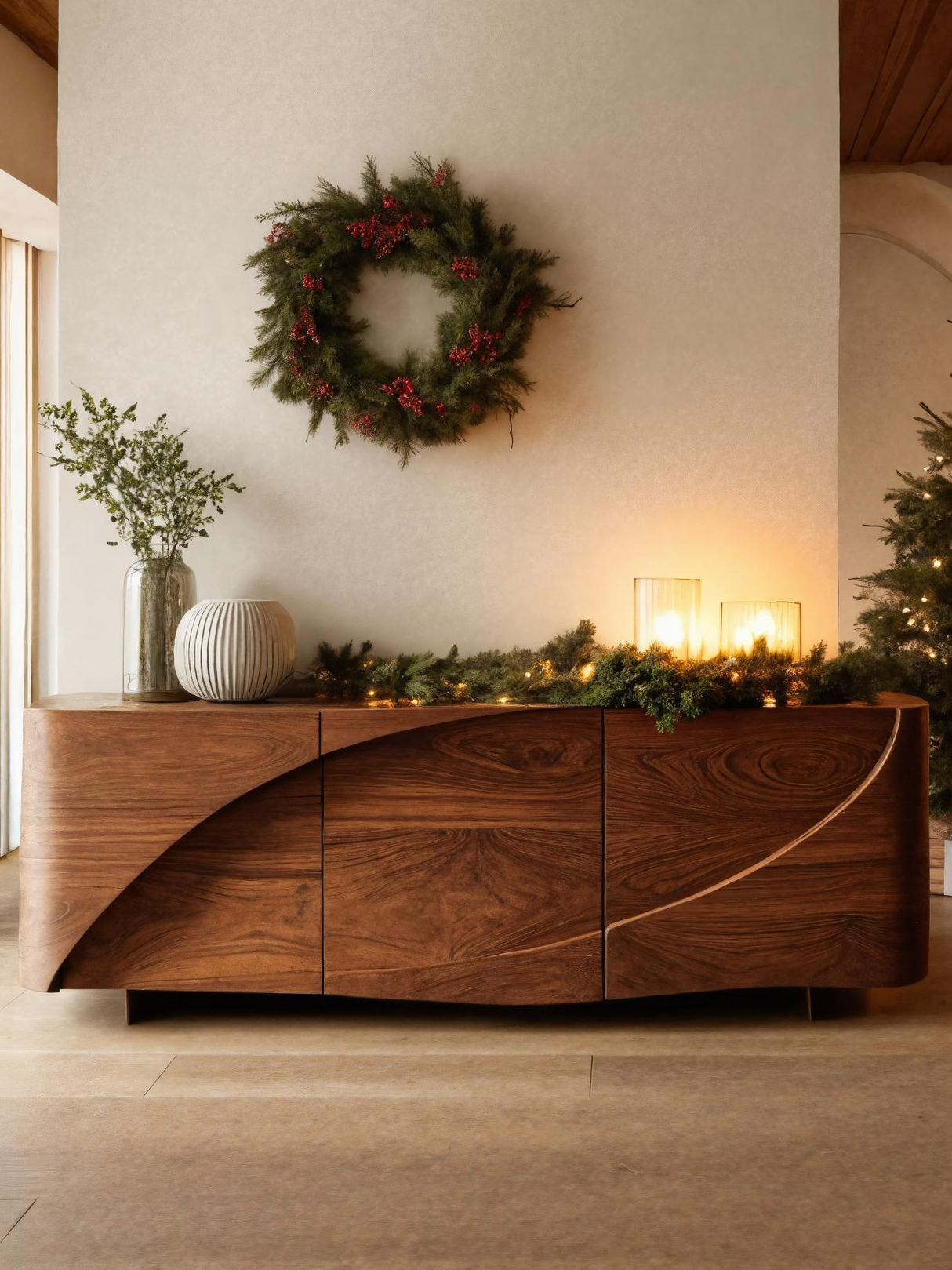 Artistic Swirl Sideboard For Living Room Or Dining