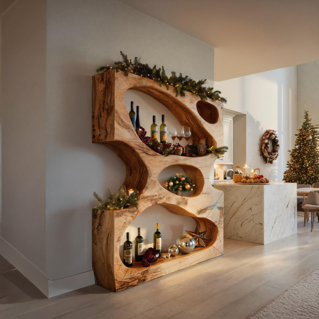 Christmas Handmade Sculptural Display Stand For Dining Room