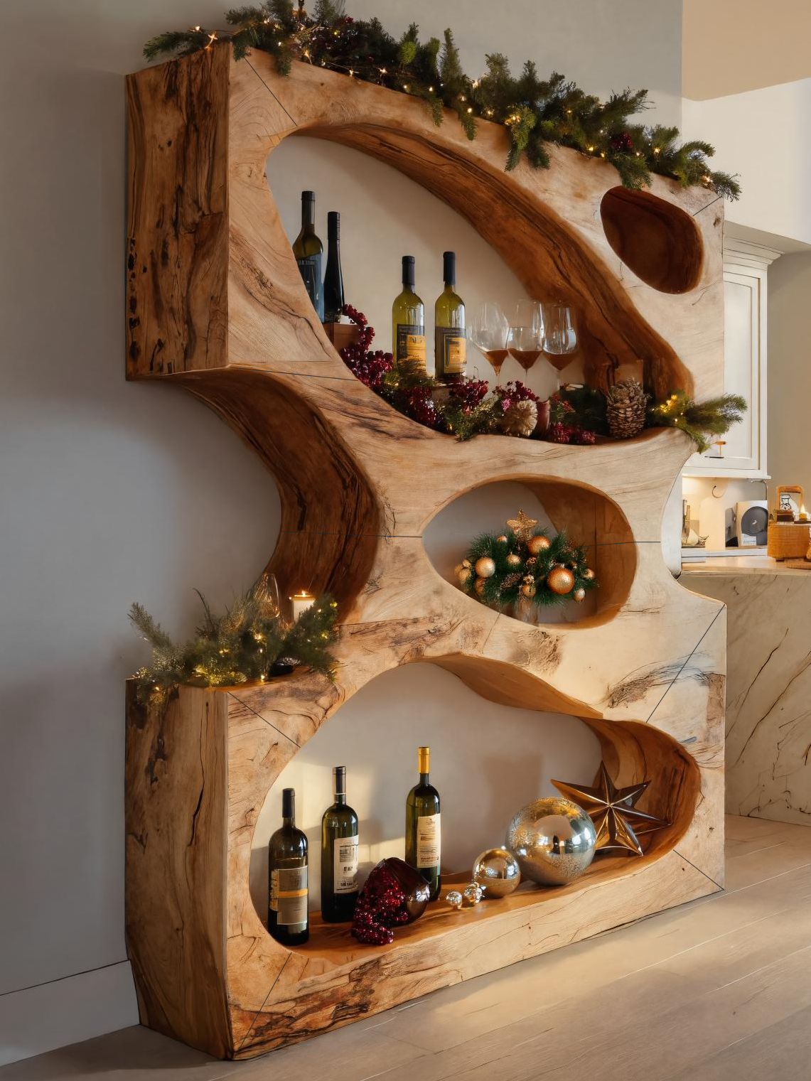 Christmas Handmade Sculptural Display Stand For Dining Room