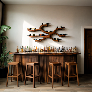 Modern Wine Rack Wall Display For Kitchen And Dining Area