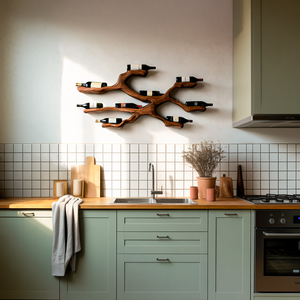 Modern Wine Rack Wall Display For Kitchen And Dining Area