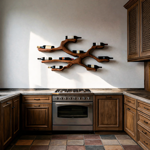 Modern Wine Rack Wall Display For Kitchen And Dining Area
