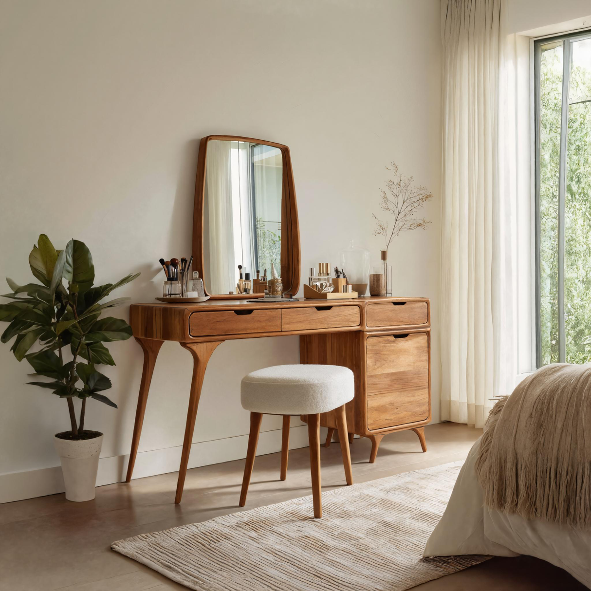 Modern Handmade Vanity Table For Bedroom