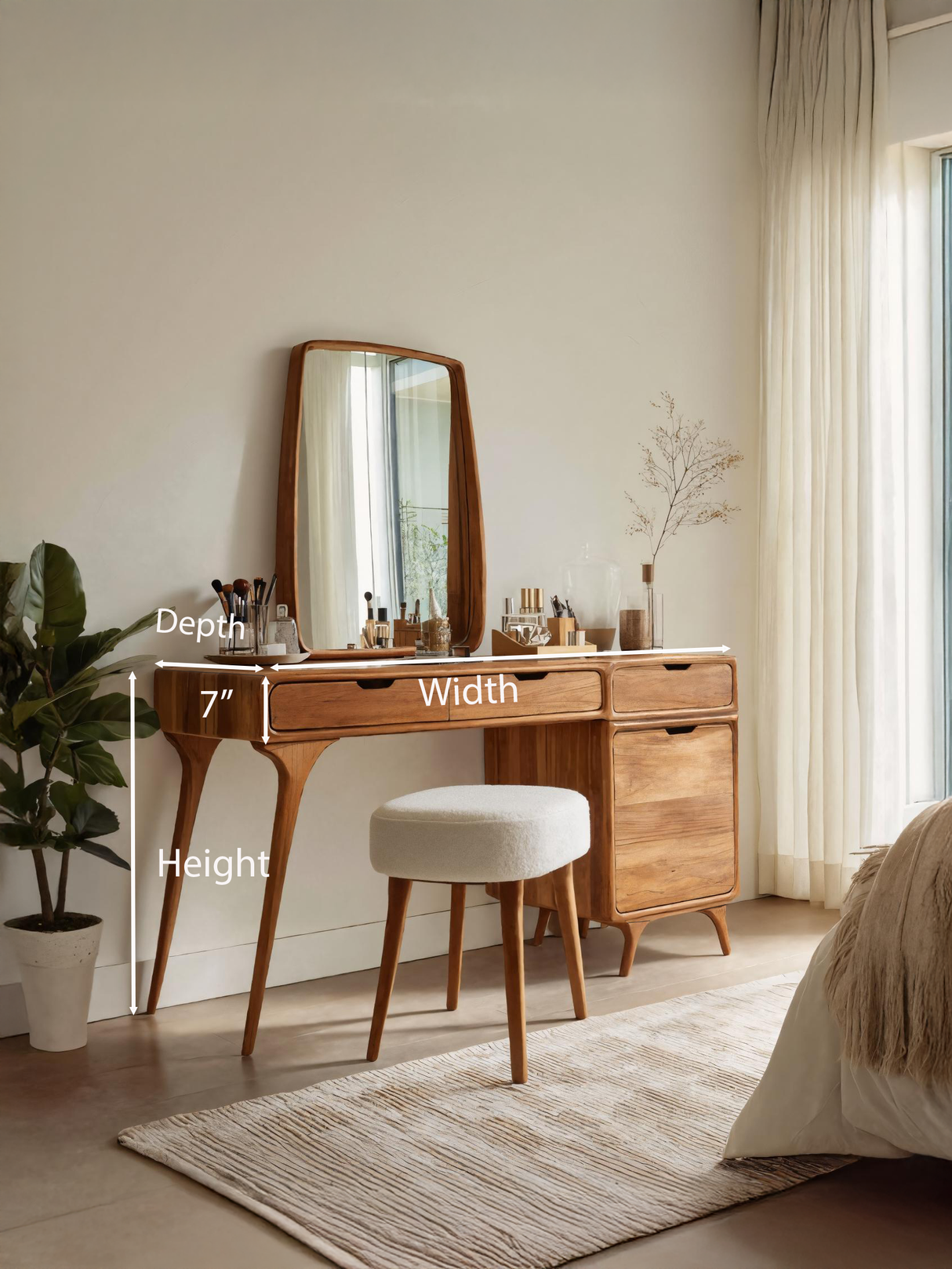 Modern Handmade Vanity Table For Bedroom