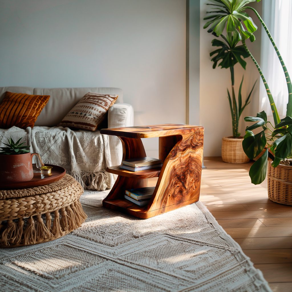Handmade Wooden Side Table For Home Interior