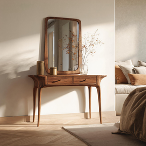 Elegant Handmade Vanity Table With Drawers For Bedroom