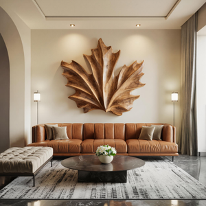Large Sculptural Leaf Wall Art For Living Room