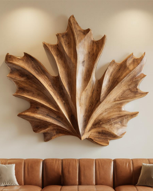 Large Sculptural Leaf Wall Art For Living Room