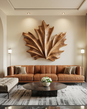 Large Sculptural Leaf Wall Art For Living Room