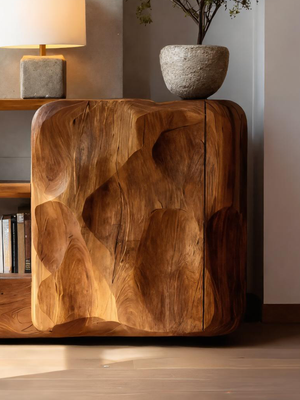 Artistic Sideboard With Cabinet And Shelves For Living Room