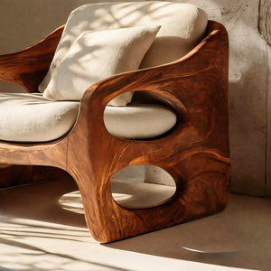 Contemporary Accent Chair With Rounded Frame For Living Room