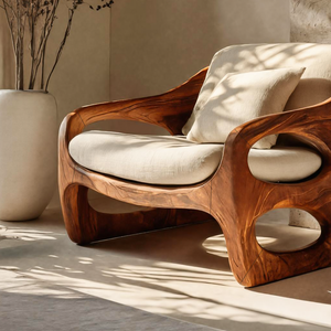 Contemporary Accent Chair With Rounded Frame For Living Room