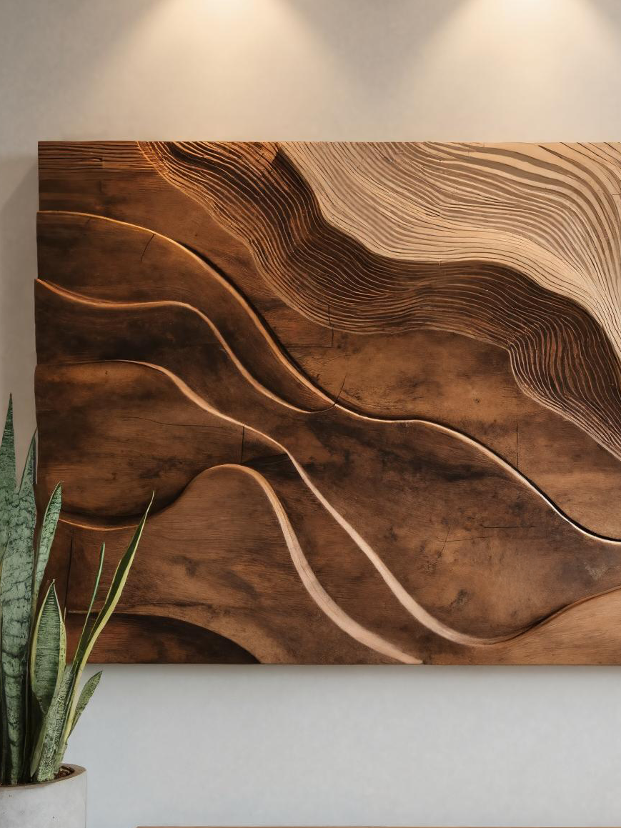 Modern Wall Art With Flowing Design For Living Room