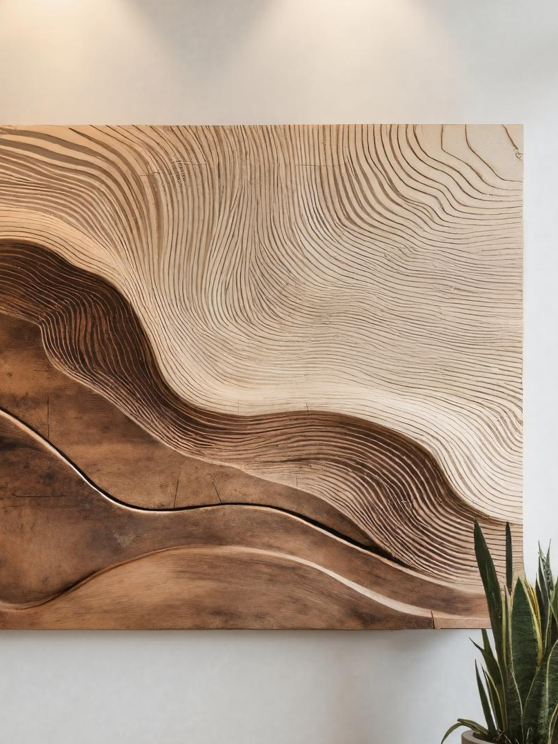 Modern Wall Art With Flowing Design For Living Room