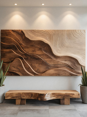Modern Wall Art With Flowing Design For Living Room