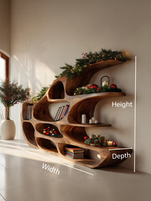 Modern Sculptural Shelf For Holiday Decoration