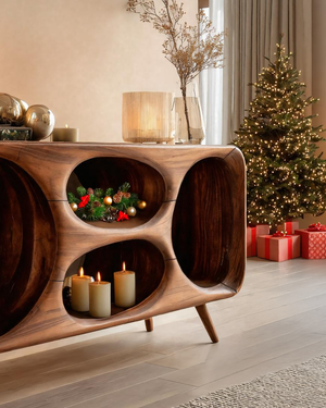 Modern Oval Sideboard For Holiday Decoration