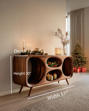 Modern Oval Sideboard For Holiday Decoration