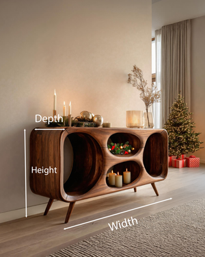 Modern Oval Sideboard For Holiday Decoration