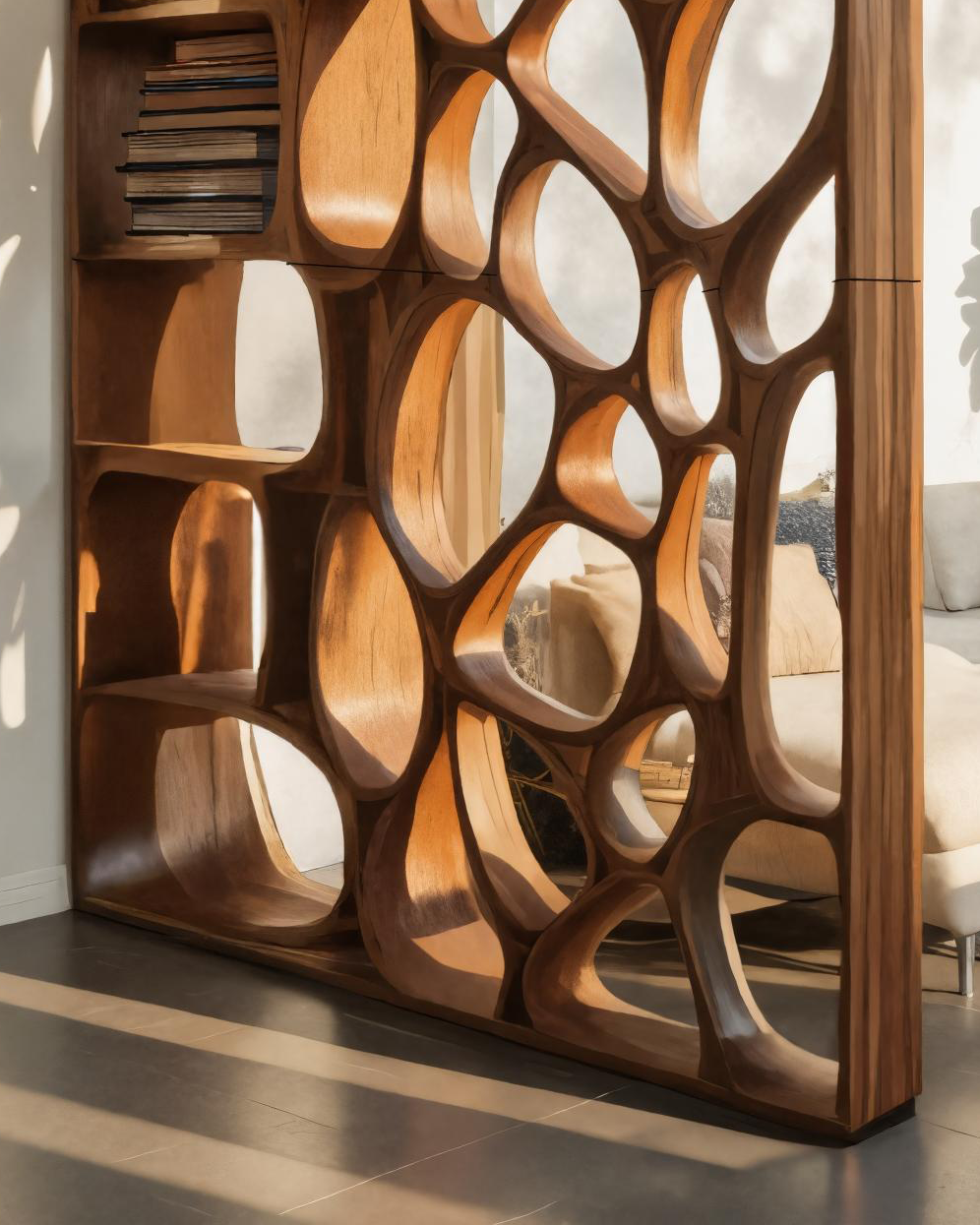Modern Openwork Divider For Living Room Or Office