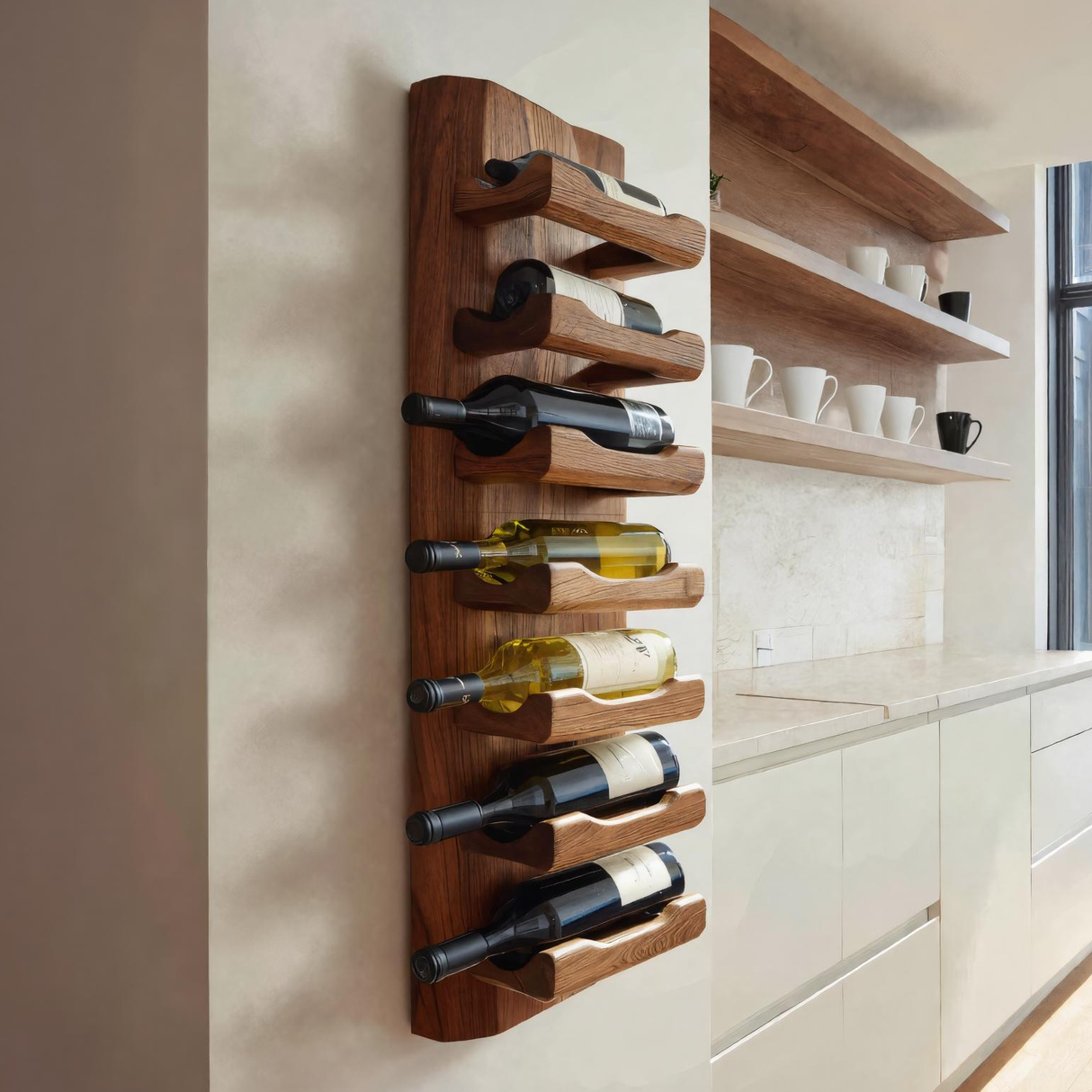 Modern Wall Wine Rack For Minimal Home Decor