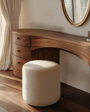 Curved Vanity Table For Bedroom Or Dressing Space