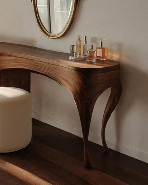 Curved Vanity Table For Bedroom Or Dressing Space
