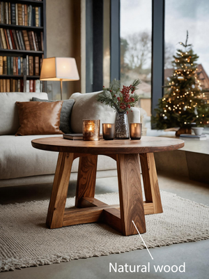 Minimalist Round Side Table For Holiday Decoration