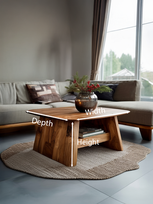 Minimalist Side Table With Shelf For Living Room