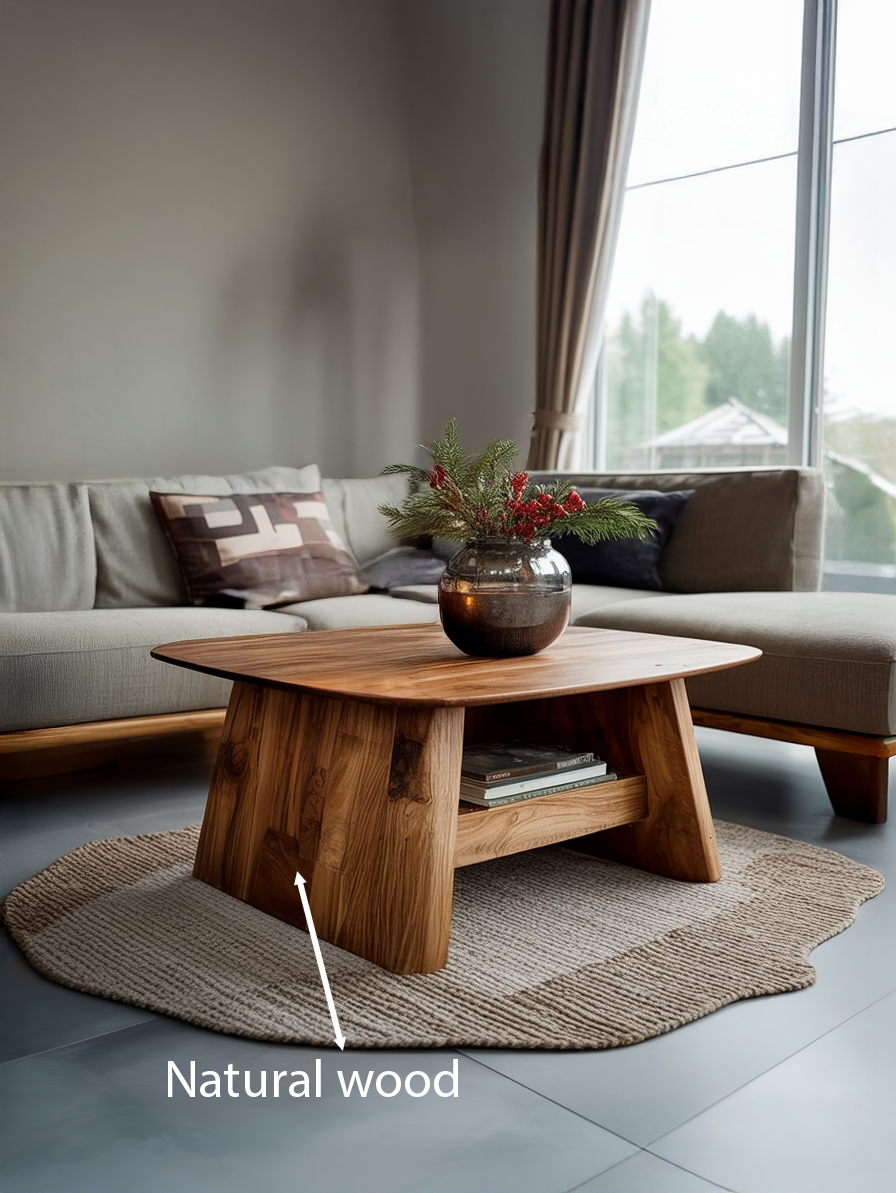 Minimalist Side Table With Shelf For Living Room
