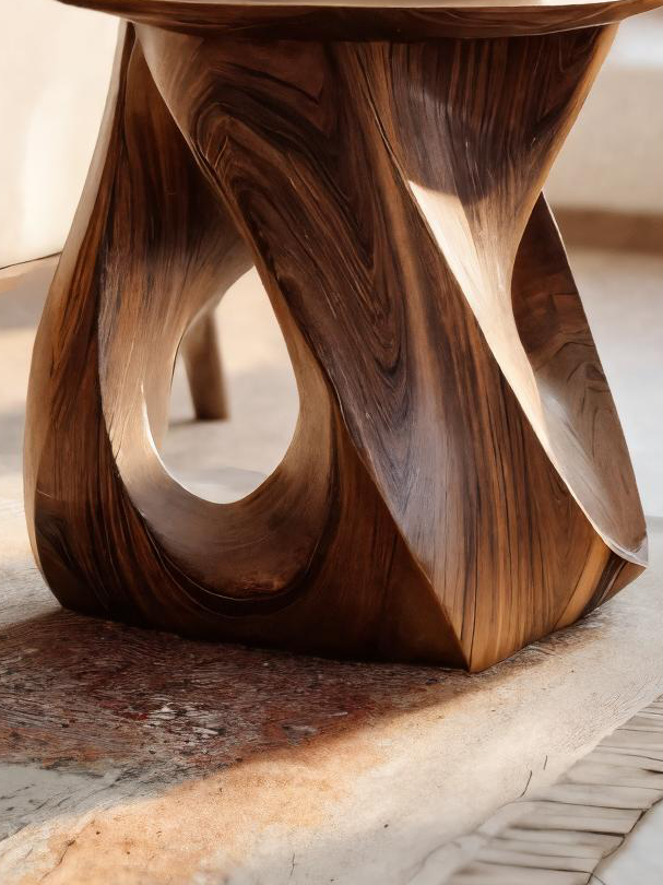 Twisted Side Table For Living Room Or Bedroom