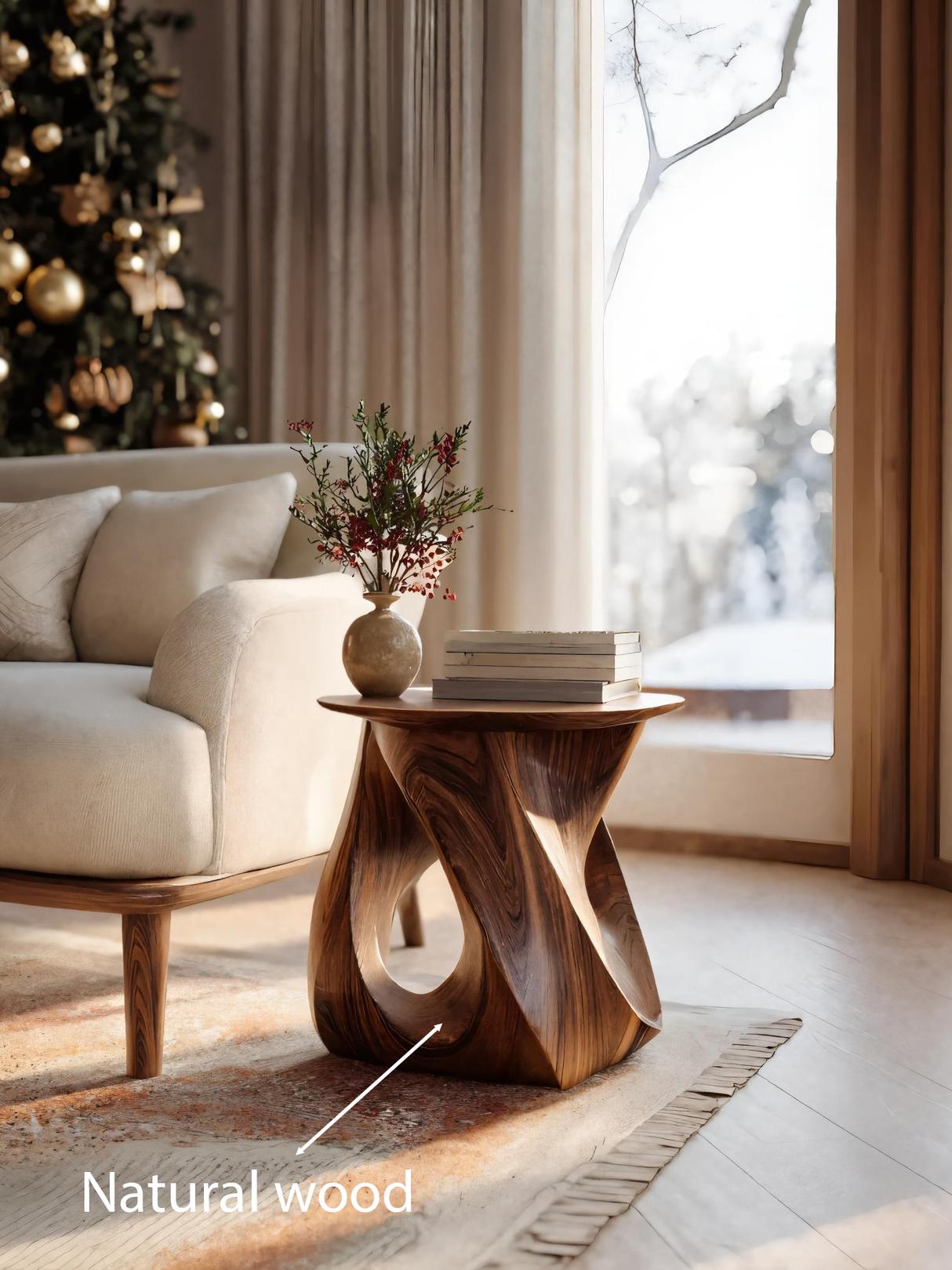 Twisted Side Table For Living Room Or Bedroom