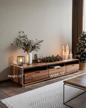 Sculptural Sideboard With Rounded Edge For Holiday Interior