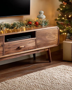 Modern Floating TV Console With Rounded Edge For Holiday