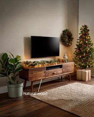 Modern Floating TV Console With Rounded Edge For Holiday