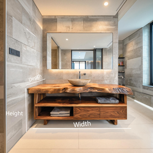 Rustic Live Edge Bathroom Vanity For Bathroom