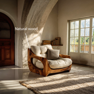 Modern Organic Lounge Seating With Carved Form For Living Room