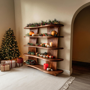 Organic Sculpted Shelf For Holiday Decorative Display