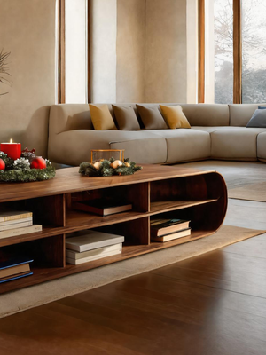 Modern Curved Sideboard For Living Room Or Holiday