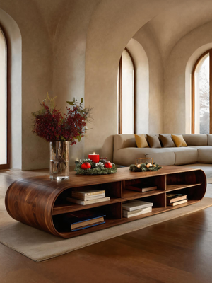 Modern Curved Sideboard For Living Room Or Holiday