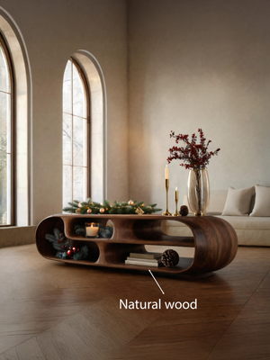 Modern Curved Sideboard For Living Room Or Holiday Decor