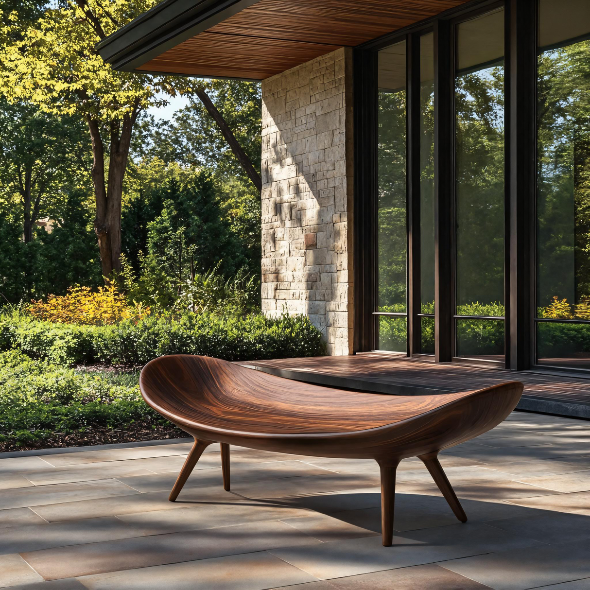 Sculptural Outdoor Bench For Garden Or Relaxed Spaces