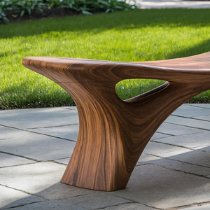 Contemporary Sculptural Outdoor Bench For Garden Or Terrace Lounge