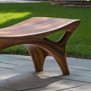 Contemporary Sculptural Outdoor Bench For Garden Or Terrace Lounge