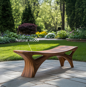 Contemporary Sculptural Outdoor Bench For Garden Or Terrace Lounge