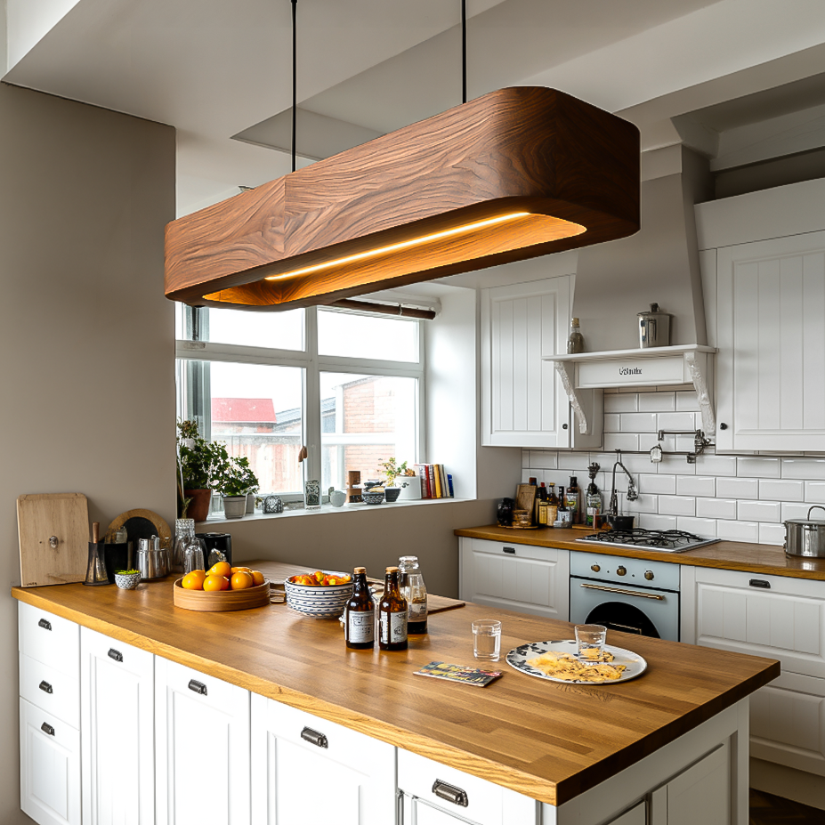 Modern Wooden Pendant Lamp For Kitchen