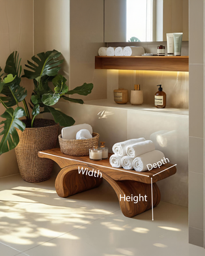 Modern Organic Shower Bench For Bathroom Or Spa Furniture