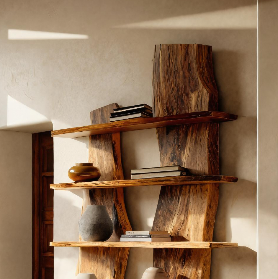 Modern Sculptural Shelf Curved For Living Room Decoration